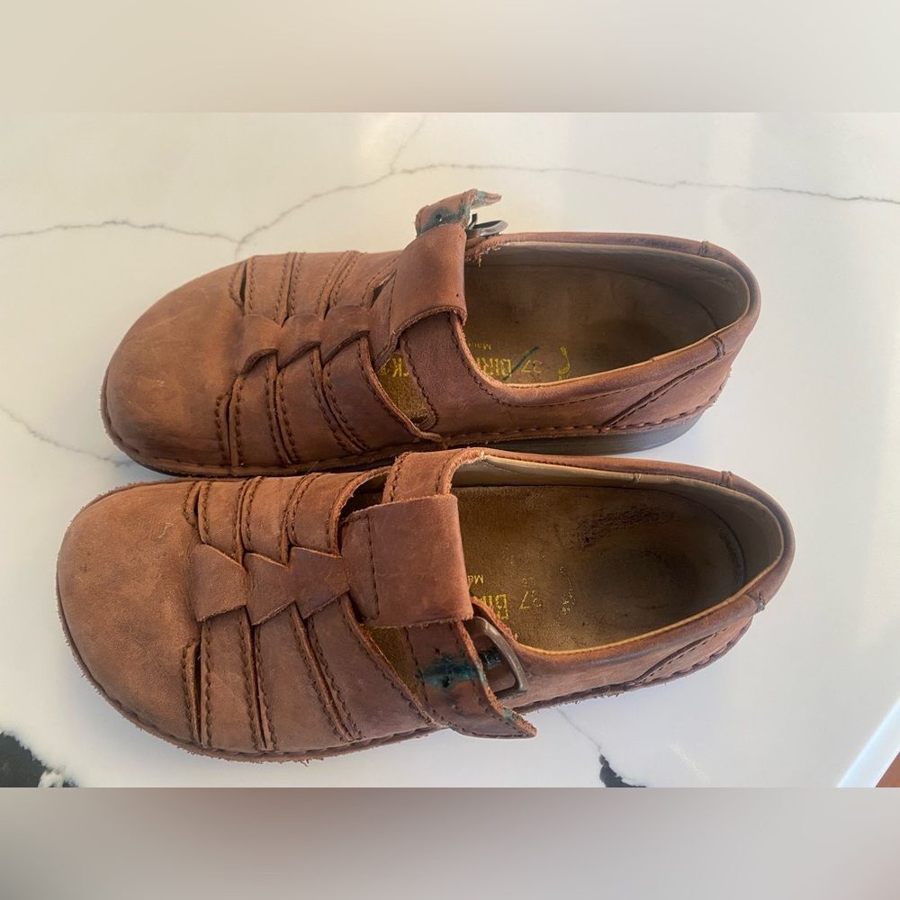 Birkenstock Tan Leather Sandals for Women